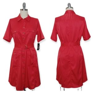 Sharagano Safari Shirt Dress Size 10